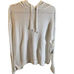 Chicos Zenergy mixed stitch sweater in alabaster size 2 (=14/16)